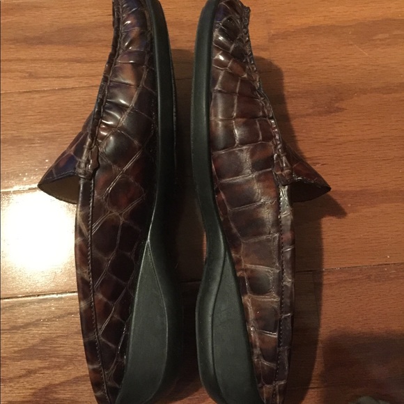 Brown MEPHISTO Moc Croc Mules 8M - Picture 4 of 7